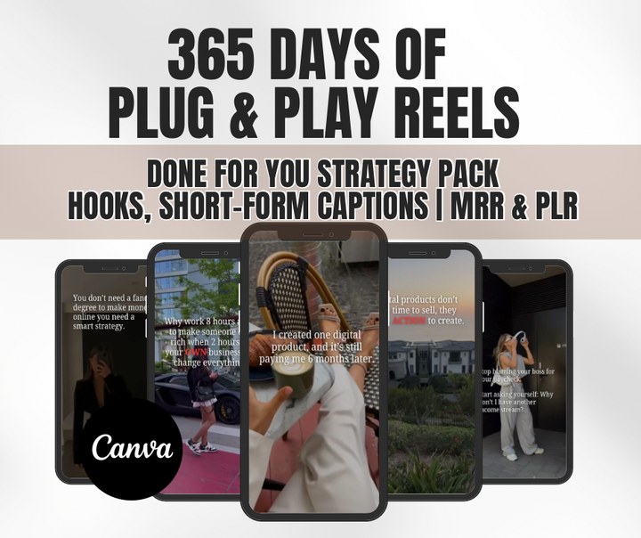 365 Plug & Play Reels + Short-Form Captions Bundle