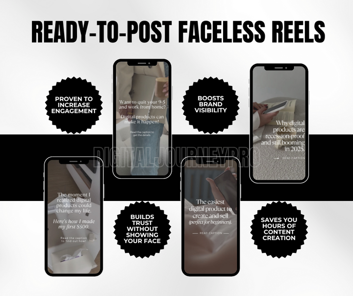100 Faceless Instagram Reels w/ Done For You Hooks & Captions