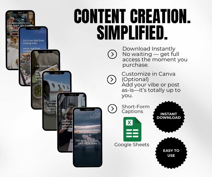 365 Plug & Play Reels + Short-Form Captions Bundle