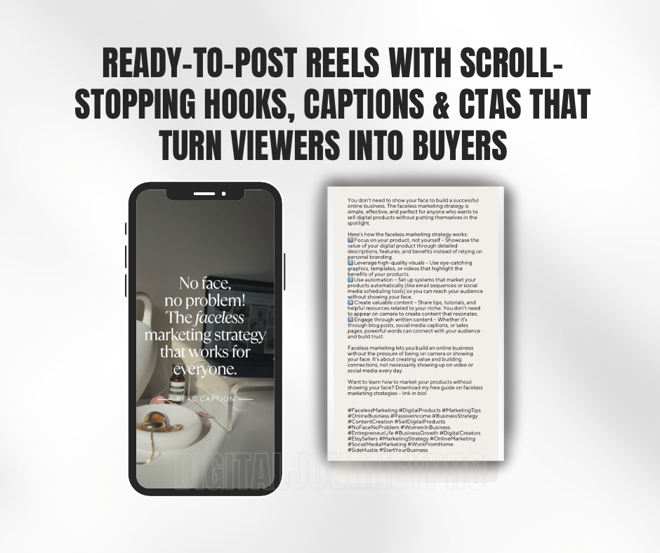 100 Faceless Instagram Reels w/ Done For You Hooks & Captions